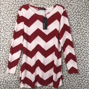 HP🏆ALLEGRA K Chevron Long Runched Stretch Dress